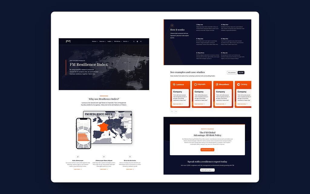 FM Resilience Index landing page on desktop and phone
