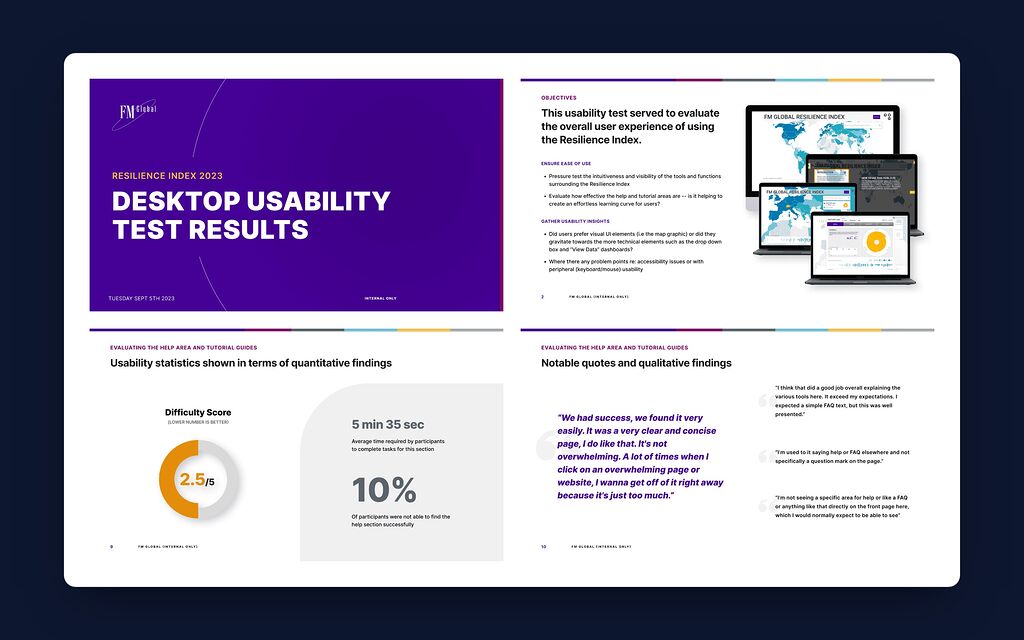 Resilience Index usability study deck